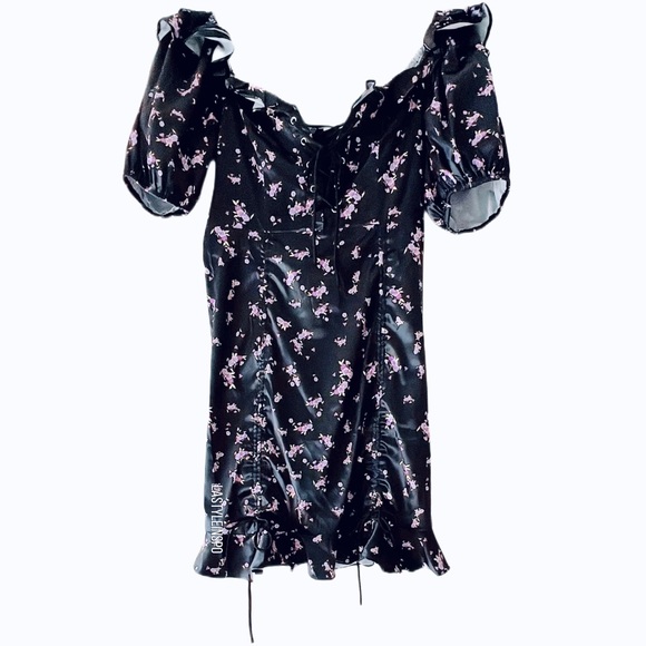 REVOLVE Secret Agent Floral Dress Puffed Sleeves Boho Fancy Size XS - Picture 6 of 6